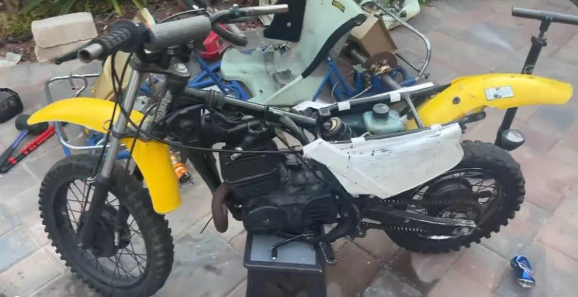 DS80 minibike teardown and frame build